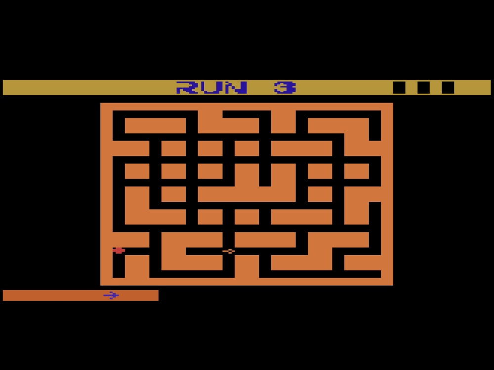 Gameplay of Tunnel Runner for Atari 2600